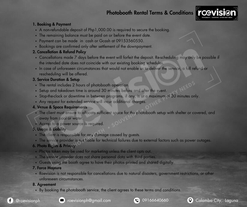 Terms &amp; Conditions