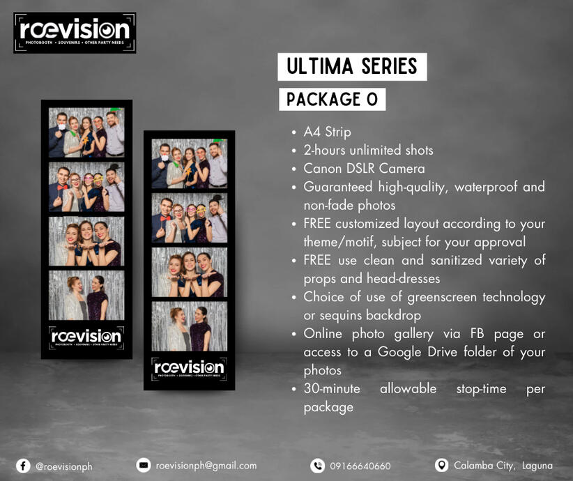 Utlima: Package O: A4 Strip- Php 5,500.00 Extension: Php2,500/ succeeding hour