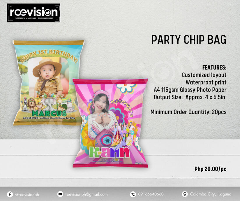 Customized Party Chip Bag