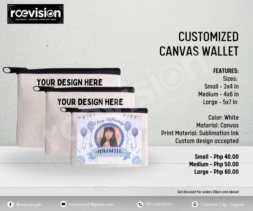 Customized Canvas Wallet